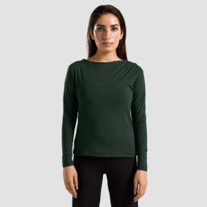Green Asymmetrical Yoga <b>Top</b> with Front Logo Fashion Design Breathable Lightweight Spandex Fitness Wear Plus Size Seamless Print - Product Image 1