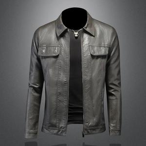 Chaqueta de Cuero para Hombre, Talla Estadounidense, Chaqueta de Invierno, Chaqueta de Motociclista, Chaqueta de Cuero PU de Talla Grande para Hombre - Product Image 2