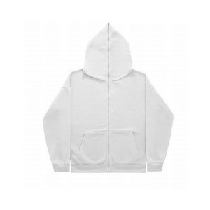 Sudadera con capucha y cremallera completa OEM de alta calidad, 100% algodón, transpirable, de forro polar sólido, informal para hombre, ideal para invierno. - Product Image 6