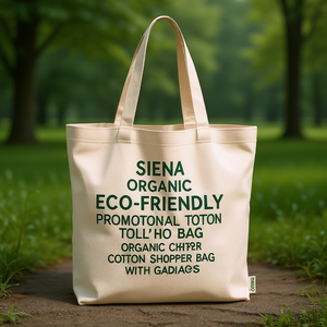 Borsa Shopper Promozionale in Cotone Biologico Siena Eco-friendly con Accessori - Product Image 3
