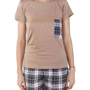 Ensemble décontracté deux pièces pour femme 2026 : T-shirt à manches longues et short en coton et polyester, respirant et écologique - Product Image 3