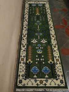 Antique Persan Vert Vintage Oushak Coton PET Friendly Foam Backing Low Pile Runner Tapis pour la maison Salon Tailles 3x8 3x10 - Product Image 4