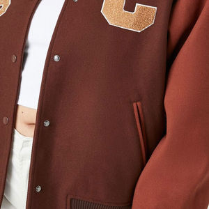 Veste universitaire pour femmes Veste de baseball à manches longues Épaule tombante Vestes universitaires Letterman personnalisées - Product Image 5