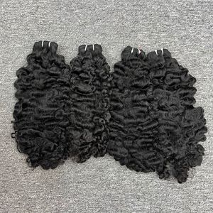 มัดผมลอนสำหรับชาวพม่าขนาด28นิ้วสีดำบริสุทธิ์พร้อมลูกไม้สวิสสไตล์ Jerry Curl จากผู้บริจาคหนึ่งคน - Product Image 1