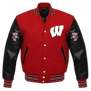 Chaqueta Universitaria de Lana al por Mayor, Chaqueta de Béisbol con Logotipo Personalizado Bordado, Ropa Exterior Informal Cálida, MOQ Bajo, Envío Global - Product Image 5