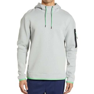 Algodón grueso en blanco liso de gran tamaño sudaderas con capucha - Product Image 1