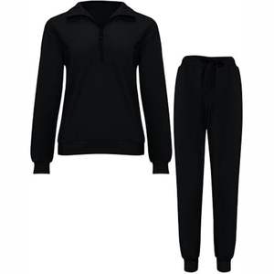 Ensemble de survêtement pour femmes, 2 pièces, imprimé, grande taille, léger, respirant, fermeture éclair, pour la course à pied - Product Image 1