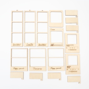 Delarchi FE01 Classic <b>Double</b>-<b>Sided</b> Creative Vintage Wooden <b>Photo</b> <b>Frames</b> Custom Size Unfinished <b>Frames</b> - Product Image 3
