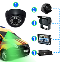 Kit DVR mobile AHD 1080P 4 canaux antichoc 17,3G | Enregistrement sur double carte SD et disque dur | MDVR pour la gestion de flotte de camions et de bus lourds