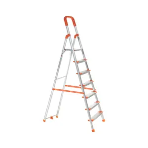 Reliable reach 7-Step aluminum household safety ladder - premium quality, manufactured in india for ultimate home safety