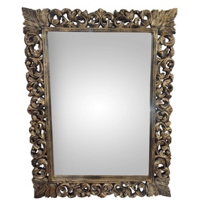 Espejo de madera pesado elegante y moderno, decoración del hogar montada en la pared con marco personalizable para dormitorio o baño - Product Image 2