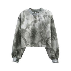 Nuevo estilo OEM ODM Casual Logotipo personalizado Impresión Crop Top Sudaderas de alta calidad Mujeres Crop Top Sudaderas - Product Image 1