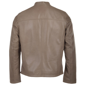 Chaqueta de cuero de motorista negra de alta calidad para hombre, venta al por mayor, PU de imitación de moto de invierno personalizada con logotipo frontal de lona, 2025 - Product Image 3