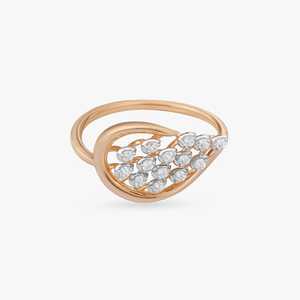 Anillo de Diamante Cultivado en Laboratorio con Pétalos Radiantes, Elegante Joya de Compromiso o Aniversario, Regalo de Oro Sólido de 18K - Product Image 1