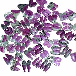 Rubí Natural de gran calidad en zoisita, par de piedras preciosas disponibles, mezcla de formas y tamaños, cabujón, piedras preciosas sueltas para usar en la fabricación de joyas - Product Image 2