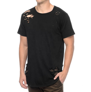 T-shirts OEM lavés à l'acide T-shirts vintage pour hommes T-shirts vieillis Impression personnalisée T-shirt surdimensionné pour hommes - Product Image 5