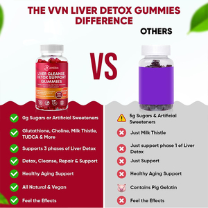 Vente flash : Gummies à la racine de betterave pour la détoxification du foie, soutien immunitaire, détoxification du foie biologique, soutien du foie à base de plantes, réparation et nettoyage des gummies - Product Image 4