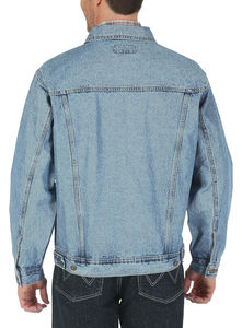 แจ็กเก็ตผ้ายีนส์ระบายอากาศได้ดีสำหรับผู้ชายเสื้อแจ็กเก็ตยีนส์สีน้ำเงิน - Product Image 3