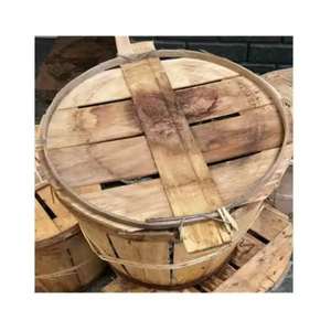 Produits pour les pêcheurs: Panier de crabe de haute qualité en bois durable et robuste // Panier de crabe en bois rond fait à la main de 99GD - Product Image 1
