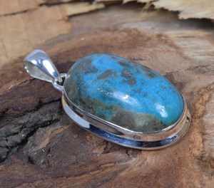 Pendentif en turquoise fait à la main, bijoux en argent sterling 925, pierres précieuses, collier élégant pour femmes, cadeau tendance - Product Image 6