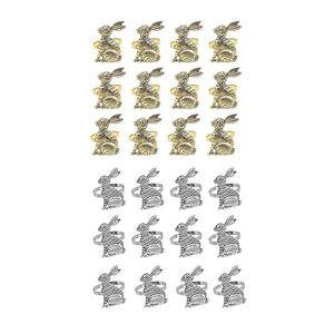 Elegant Rabbit Pattern <b>Easter</b> <b>Napkin</b> Ring High Quality Metal Table Decoration for Dinner Parties Impresses Your Guests - Product Image 2