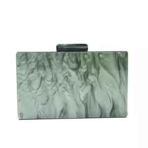 Achetez un sac en résine de luxe pour femme, fait à la main, avec des perles, plaqué or, avec un charme papillon solide, ensemble complet pour le mariage des femmes - Product Image 2