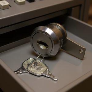 Serrure de remplacement de type boulon en acier inoxydable Metapace K-3 avec clé n° 07 Cadenas pour tiroir-caisse (LK-CD-K3-07) - Product Image 3