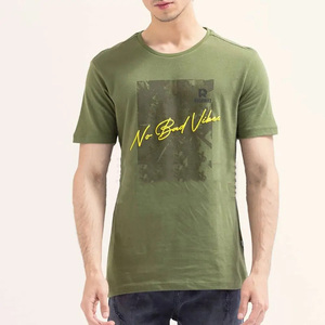 T-shirts pour hommes RICHMYZ à manches courtes, de haute qualité, à prix avantageux, en vente, couleur vert olive, design personnalisé - Product Image 1