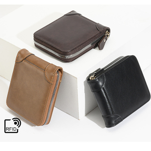 Cartera de Cuero Genuino para Hombre GENTS GARB, con Protección RFID Antirrobo, Diseño Sólido y Duradero, Cierre Personalizado, Gran Capacidad, Tarjetero - Product Image 3