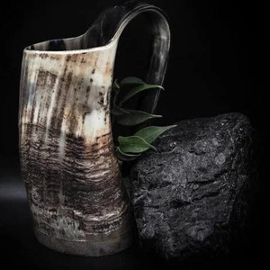 Jarra de Cerveza de Cuerno de Búfalo Natural de Moda, Ecológica, de 500 ml, Decoración de Bar de Lujo, Artículo de Regalo con Colores y Logotipo Personalizables, Precio Bajo - Product Image 2