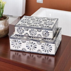 กล่องทิชชู่ฝังเรซิน MDF สำหรับประดับแหวนต่างหูเครื่องประดับ - Product Image 4