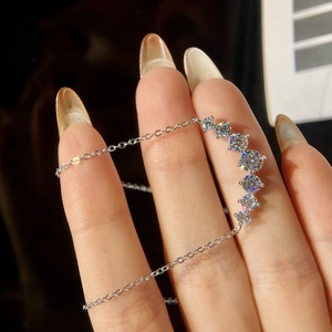 High Quality Moissanite <b>Tennis</b> <b>necklace</b> Shining D colors VVS Moissanite diamond Women <b>Necklace</b> Fast Delivery - Product Image 2