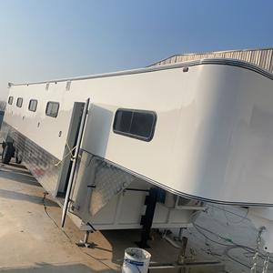 Semirremolque HERUI con Cuello de Cisne para 10 Caballos, Remolque Personalizado para Caballos, Remolque de Carga en Ángulo, Doble Eje, Frenos Eléctricos, 4T - Product Image 2