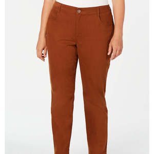 Jeans de Mujer Estilo Boyfriend de Talle Grande, Cintura Alta, Pierna Ajustada, Color Marrón Claro, Talla 24 (XL/4XL), Casual, Ajustados, Sueltos, con Estampado Único - Product Image 2