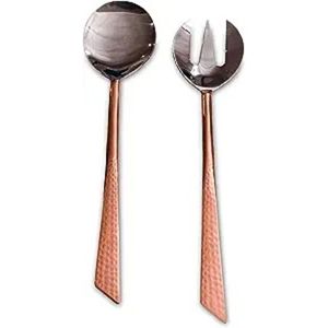 Usine de luxe de haute qualité vente en gros ensemble de cuillère et fourchette de service à salade en acier inoxydable finition or pour fêtes et événements - Product Image 5
