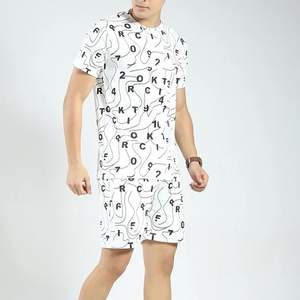 T-shirts et shorts pour hommes à manches courtes et à séchage rapide à col rond ensemble double meilleure fabrication ensemble de t-shirts et de shorts pour hommes - Product Image 5