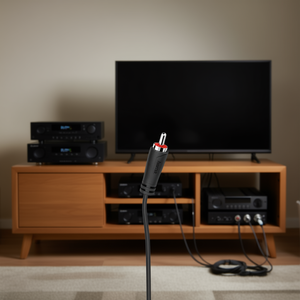 Cable de Extensión de Audio RCA Negro de 3 m, Modelo 00205094, Diseñado para Aplicaciones de Audio y Video - Product Image 3