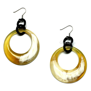 Joyería de Cuerno de Buey Sudafricano 100% Natural y Ecológica para Mujer, Estilo Lámpara de Araña, 100% Piel Natural para Mujer - Product Image 4