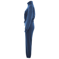 Conjunto Deportivo de Yoga para Mujer al por Mayor, Mezcla de Poliéster/Spandex, Sudadera Holgada, Pantalones Jogger, Chándal Personalizable