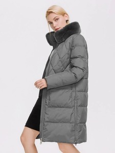 Women's Unique Design Puffer Jacket <b>Coat</b> Long Sleeves Full Zipper Waterproof <b>Winter</b> Warm Bubble Hooded <b>Thick</b> 100% Polyester - Product Image 6