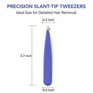 Pince à épiler professionnelle de qualité supérieure en acier inoxydable à pointe inclinée, écologique, durable, violette, pour une épilation précise - Product Image 5