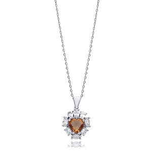 Coeur Design Charme Sultanite Pierre Collier 925 En Argent Sterling Fine Turc À La Main En Gros Bijoux - Product Image 3