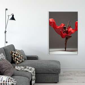 Toile imprimée : Design élégant d'art mural représentant une femme africaine, TOILE ENCADRÉE BLANCHE - Product Image 1