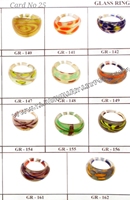 Anneaux en verre de Murano Millefiori colorés anneaux en verre colorés bijoux de mode anneaux en verre fabriqués à la main pour les femmes pour la vente en gros