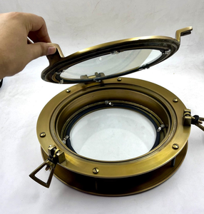Miroir décoratif de fenêtre de hublot rond en métal poli antique nautique, cadeau de collection, décoration de la maison - Product Image 5