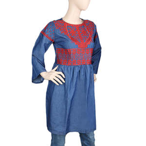 Kurti Bordado para Mujer - Azul - Product Image 1