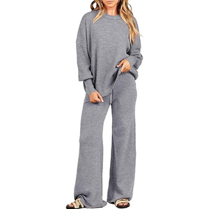 Logo personnalisé 2 pièces femmes vêtements d'entraînement survêtement soutien-gorge de sport et pantalon de survêtement costume unisexe vêtements de sport athlétique Yoga ensembles - Product Image 5