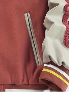 Veste en toile sur mesure pour hommes meilleure qualité adulte jeunesse Baseball Letterman polaire col montant veste de sport de qualité supérieure - Product Image 5