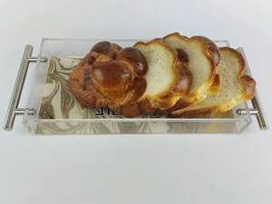 Plateau de service Judaica en acrylique élégant avec poignées Plateau de présentation moderne en lucite pour articles rituels juifs - Product Image 4