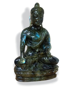 Labradorita Buda tallado a mano Art Deco escultura curativa labradorita estatuilla decoración del hogar estatua de Buda escultura - Product Image 2